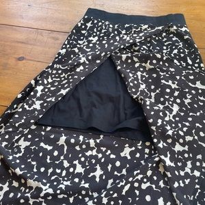 Black and White CABI wrap skirt